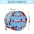 PYBUG Independence Day Dessert Round Pacifier Storage Case, Polyester & TPU Lined with Hook Buckle, Pacifier Container