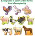 Skillmatics Step by Step Puzzle - 40 Piece Farm Animal Jigsaw, Educational Montessori Toy for Kids Ages 3-5+