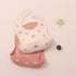 ROCCED 2 Sets Baby Silicone Bibs - Soft Adjustable Waterproof Bibs with Food Catcher for Toddlers (Soft Pink/Pale Mauve)