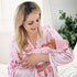 5 Mommy Mepase Pcs and Me Hospital Matching Outfits Maternity Robe Swaddle Blanket Baby Girl Boys Headband Hat for Mom