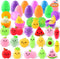 SpringFlower 24 Pack Filled Easter Eggs with Squishy Toys Inside, Easter Basket