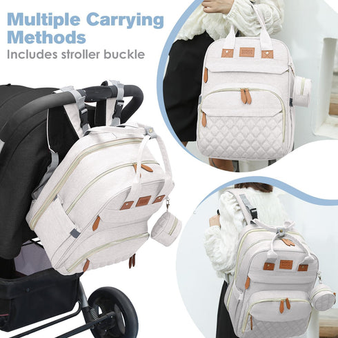 Backpack, JSTPRO Diaper Bag Large Diaper Bag with Changing Station, New Mom Gifts, Lightweight Waterproof Unisex Diaper