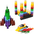 8 Set, (48) Huji Stacking Buildable Colors Crayons Connect Stack and Build Sideways and Up, Favorite Toys Kids Children
