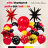 Cartoon Mouse Balloon Garland Kit, 157pcs Black Red Yellow White Balloons for Video Game Theme Decorations