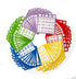 Yuanhe Bingo Cards Game Set - Includes 50 Bingo Cards and 500 Colorful Transparent Bingo Chips