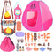 Kids Camping Set with Play Tent,Campfire,Lantern,Indoor Outdoor Camping Set with Pop up