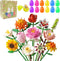 12 PCS Prefilled Easter Eggs with Flower Building Blocks Set, Easter Basket