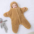 HEVOY Baby Starfish Onesie, Thick Imitation Fleece Starfish Newborn Sleeping Bag, Infant Footie Jumpsuit Winter Warm
