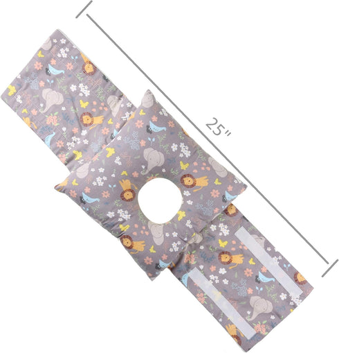 pinklilycare Tummy Adjustable G Tube Feeding Tube Time Pillow Belt Pad with a Hole for Babies Children Kids
