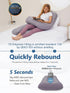 Bedbee Pregnancy Pillow for Sleeping, U Shaped Maternity Pillow with Microfiber Removable Cover, Support Back, Hips