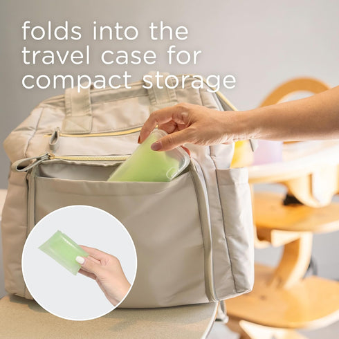 Olababy Travel-Friendly Silicone Baby Bib with Case | Lightweight & Gentle for Infants and Toddlers