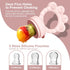 Mukylar 2 Pack Free,2mm Introduction,3M+Mauve Baby Fruit Food Feeder+Breastmilk Popsicle Molds,Baby Teethers,BPA Fine