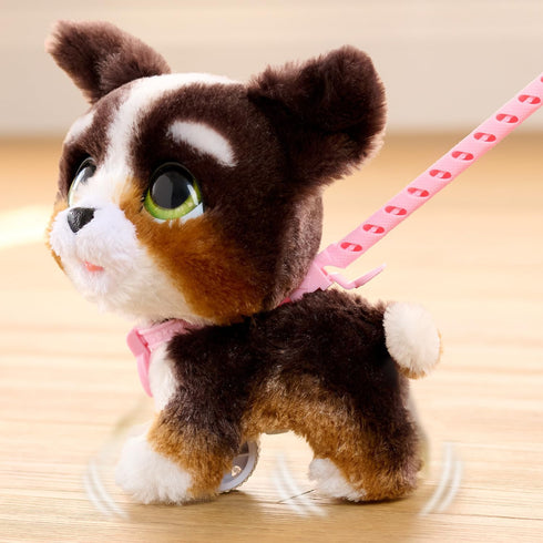 furReal Walk-A-Lots Bernedoodle, 8-inch Interactive Plush Puppy with Sounds, Kids Toy for Ages 4 and Up by Just Play