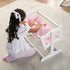 Badger Basket Heirloom Style Doll Bed with Gingham Bedding for 20 inch Dolls - White/Pink