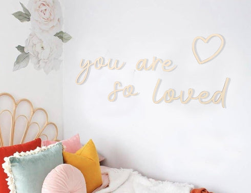 MAMUXI Lettering Wood You are so Loved - Plywood Words Sign For Wall Art, Photo Prop You are so Loved, Nursery Wall