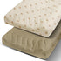 SNOOZYNEST 2 Pack Muslin Changing Pad Cover, Cotton Quilted Top Baby Changing Table
