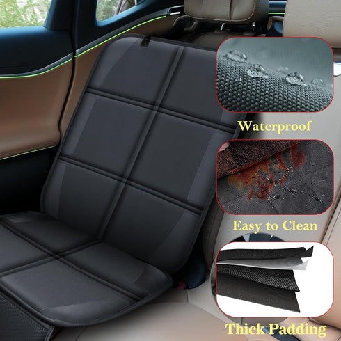 600D Black-1pc) Meolsaek Car Seat Protector for Child Car Seat, Durable Fabric Waterproof Car Seat Cover with Thick Pad