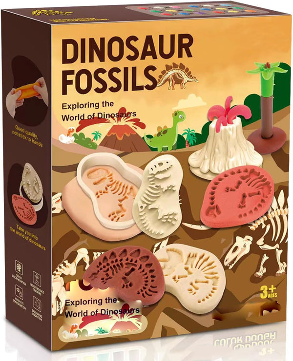 Yunerkita Color Dough Sets for Kids Ages 2-4, Dinosaur Theme Color Dough Tool