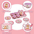 Set 3-6 Set, Lajeje Cat Tea Party for Toddlers & Little Girls Ages Pretend Play Toy & Birthday Gift, Includes Kitten