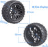 Hobbypark 1/10 Scale Off Road Buggy Tires & Wheel Rims Set (4-Pack) with 12mm Hex Hubs and Foam Inserts