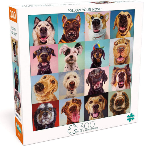 Buffalo Games - Follow Your Nose - 300 Large Piece Jigsaw Puzzle - Multicolor, 18"L X 18"W