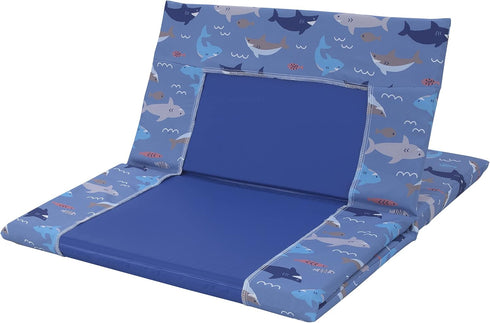Everything Kids Shark, Fish, Ocean Blue and Grey Preschool Nap Pad Sheet