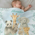 Personalized Baby Blanket with Name, Custom Name Blanket for Kids Soft Flanne Blankets in Easter Personalized Baby