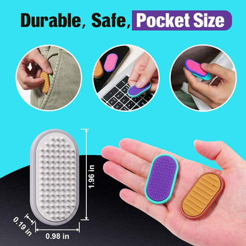 6-Pieces Magnetic Fidget Toys for Adults & Kids -Textured Sensory Toys for Autism Children Stress - Quiet Stress
