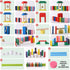 1000 PCS Dominoes Set with Extra 11 Add-on Blocks, 10 Colors Racing Tile Games Educational Toy for Kids Birthday Party