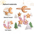 Pack Dragon Baby Mobile, Forest Mobile for Crib, Pink Crib Mobile Girls, Nursery Mobile for Bassinet, and Play, Moon