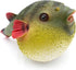 Gemini&Genius Sea Animal Pufferfish Action Figure Soft Rubber Swim Bath Toy, Educational Role Play Toy