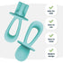 Tiny Twinkle Silicone Training Utensils - Baby Spoons and Forks for Self-Feeding Training, Mint