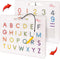 Magnetic Alphabet Tracing Board - double sided letters & numbers Magnetic Tracing