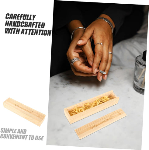 Pregnancy Test Keepsake Box Wooden Storage Case for Announcement First Positive Test Memory Unique for Parents