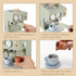 Kids Wooden Coffee Maker Toy with Grinder, Pretend Play Kitchen Appliances Gift for Toddlers