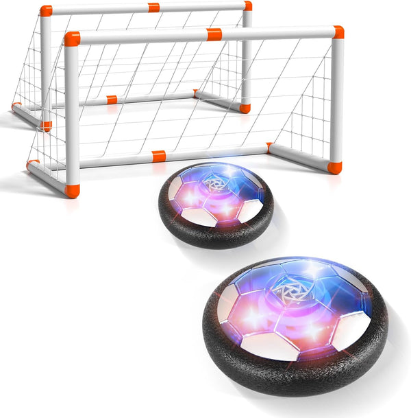 2 Goals & 2 Ball Hover Soccer Ball Toys - Indoor Outdoor Game Toys for Kids Ages 3-5, Birthday Gifts