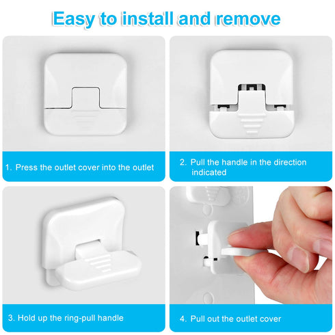 Mom's Choice Gold Awards Winner, Outlet Covers with Hidden Pull Handle, Baby Proofing Plug Covers, 45 Pack
