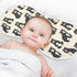 Set 4, 22x11in KLL Cute Black Bears Cotton Large Burp Cloths for Baby Breathable wash Cloth for Newborns boy and Girl