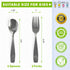 Stainless Steel Kids Silverware Set - Child and Toddler Safe Flatware - Kids Utensil Set - Metal Kids Cutlery Set (Includes 6 Small Kids Spoons & Kids 6 Forks) by CHILLOUT LIFE