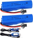 Blomiky 3.7V 1200mAh 2 Pack Li-ion Rechargeable Battery with SM2P Plug and USB