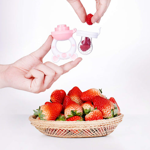 3-24 6 2-Pack Baby Fruit Food Feeder Pacifier - Fresh Food Feeder, Infant Fruit Teething Teether Toy for Months, Pcs