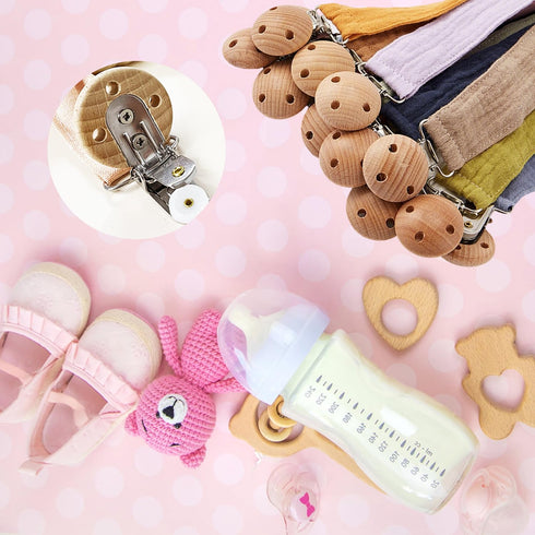 Personalized Fabric Pacifier Clips with Name for Babies