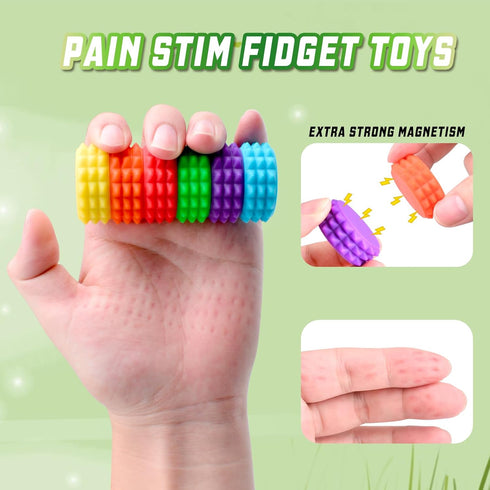 Detachable Magnetic Little Ouchies Pain Fidget Toys,Spiky Pain Stim Fidget Sensory Toys for Adults Stress Relief,Easter