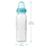 8 (Pack 12) Evenflo Feeding Classic Clear Plastic Standard Neck Bottles for Baby, Infant and Newborn - Teal/Green/Blue