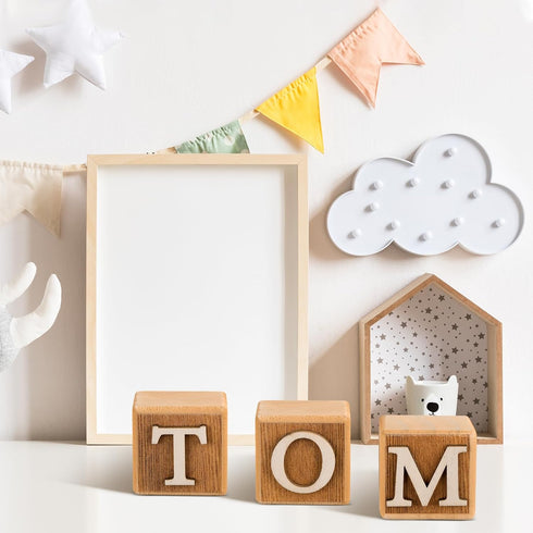8 8 78 Kigley Pcs Custom Wooden Name Sign Letter Blocks and Wooden Letter Name Wooden Cubes Wooden Blocks