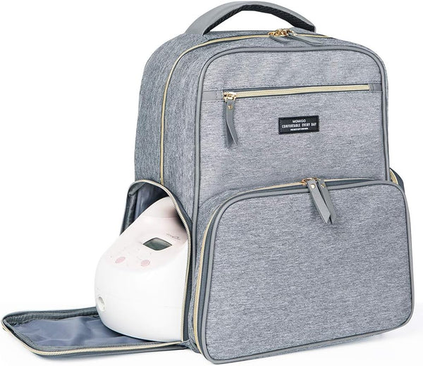 MOMIGO Breast Pump Backpack Diaper Bag - Multi-Function Mommy Outdoor Working Backpack