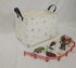 Rectangular Canvas Storage Bin, Waterproof Nursery Hamper with Handles, Gift Basket for Home and Office