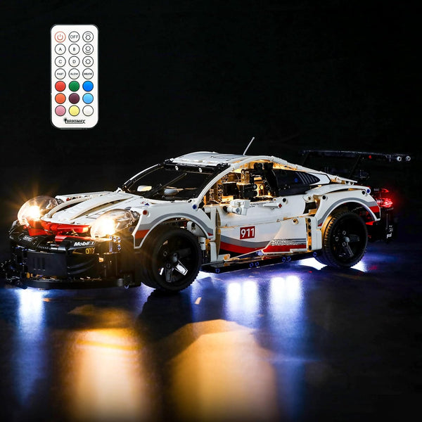 BRIKSMAX Led Lighting Kit for Technic Porsche 911 RSR - Compatible with Lego 42096 Model