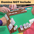 Set 4 WodGod Wooden Domino Racks of Pcs, Wood Domino Tiles Trays, Domino Holders Organizer for Mexican Train and Other