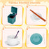 56Pcs Playset 2 Sets, Mini Play Kitchen Accessories for Kids, Pretend Cooking with Cookware, Tableware & Fruit Learning